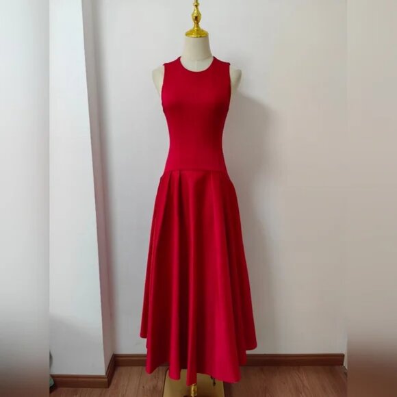 Alice + Olivia ADLEY DROP WAIST MIDI DRESS - Picture 10 of 11